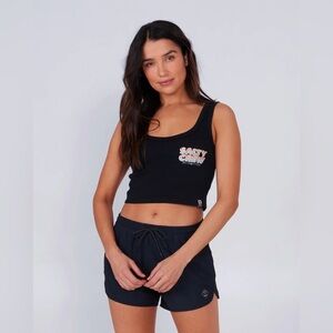 NWT - Salty Crew Summer Time Tank in Black - Size XS